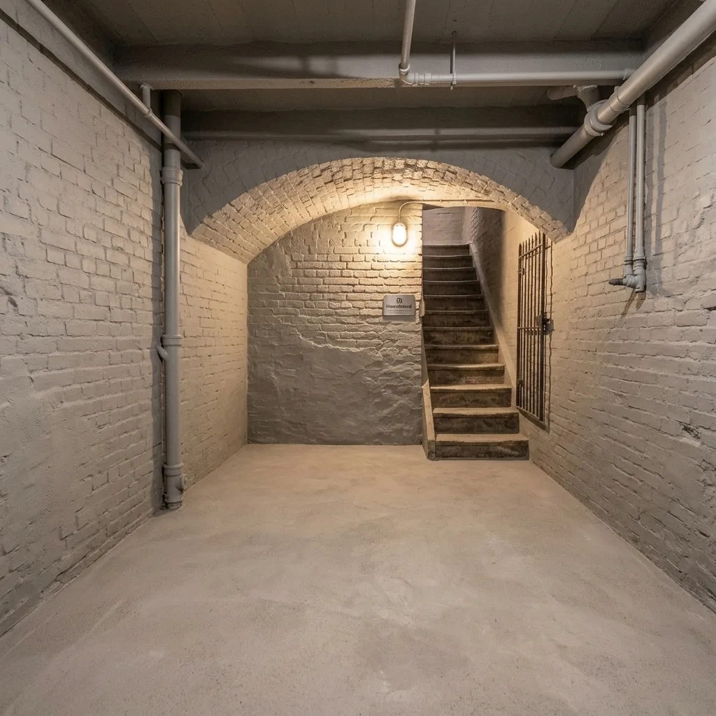 Cave en briques assainie et étanchéifiée par cuvelage SIKA à Marcq-en-Barœul
